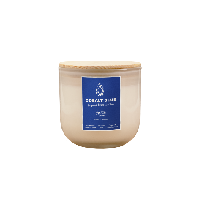Cobalt Blue 2-Wick Candle - Image 3