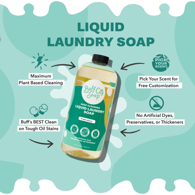 Aloe + Clover Liquid Laundry Soap - Image 3